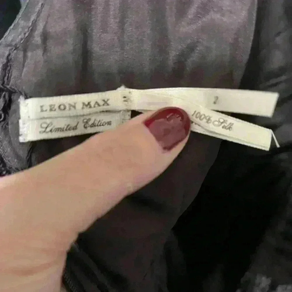 Leon Max Limited Edition 100% Silk Dress Size 2 - Picture 3 of 6